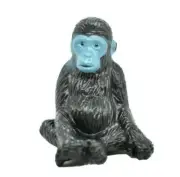 Chimpanzee, Chimp, Baby Sitting, Monkey, Plastic Toy Animal, Gift 1.5" F427