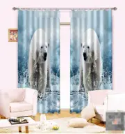 3D Two bears 55 Blockout Photo Curtain Printing Curtains Drapes Fabric Window AU