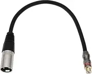 Create idea 3 Pin RCA Female to XLR Male Zinc Alloy Shell Short Cable Converters Audio Connector Couplers for Mixing Consoles, Recorders, Amplifiers