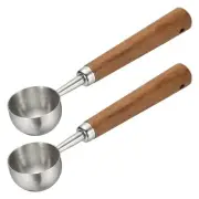 2pcs Coffee Measuring Spoon, 4" x 0.7" Coffee Scoop Silver