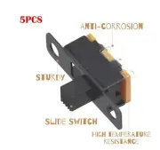 5PCS 5A 50V DC 3 Pin On/Off 2 Position Panel Mount Micro Slide Switch