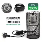 200W E27 Reptile Ceramic Heat Lamp Light Bulb Holder Switch Cage Pet Brooder AU