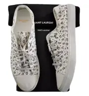 ️SAINT LAURENT BEDFORD SOLARIS MINI ROBOT Canvas LOW-TOP Sneakers EUR-48 US-14