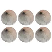 6x LVD Ceramic Birdie Ornament Medium Decorative Tabletop Statue Decor Peach