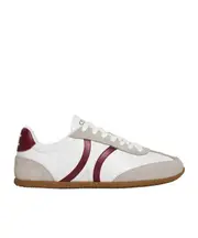 CELINE JOGGER LOW LACE-UP SNEAKER IN Calfskin Suede Calfskin 37.5,36,40.5,41.5,41 Optical white/dark wine red/gray