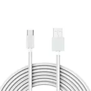 Reiko 3.3Ft Metal Connector & Nylon Braided Type C USB 2.0 Data Cable in White |