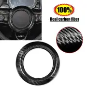 For BMW MINI F54 2015 Carbon Fiber Car Steering Wheel Center Cover Trim Stickers (for: Mini)
