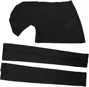 MOLUCKFU Headgear and Sleeve Set Face Masks Sweat Suit Ski Mask Arm Compression Sleeve Women Arm Sleeve Basketball Arm Sleeves for Women Arm Warmers Balaclava Hood Polyester Black