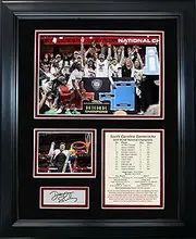 Framed South Carolina Gamecocks 2024 Women's NCAA National Champions Dawn Staley Facsimile Laser Engraved Signature Auto 11"x14" College Basketball Photo Sig Collage