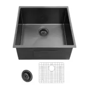 Glacier Bay Undermount Kitchen Sink 17" Corrosion Resistant in Gunmetal Black