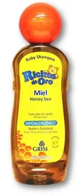 Honey Bee Ricitos de Oro Shampoo| Baby Shampoo with Pop-Up Rattle Cap, Paraben F