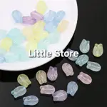 LITTLE STORE手作飾品材料DIY👉壓克力透明磨砂鬱金香手串珠散珠20個/組 項鍊手鍊飾品配件