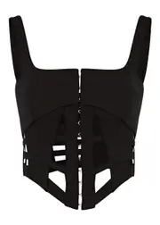 Dion Lee Cage Cut-out Corset top - Black - 8 (UK8 / S) 8 (UK8 / S)