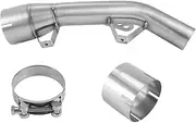 Aswalling For Z900 2017-2022 Exhaust Escape Tube Eliminator Enhanced Elbow Middle Link Pipe Delete Silver