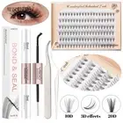 DIY Cluster Extension Lashes Kit 120 Bunches Individual Lashes Set Wispy Fluffy