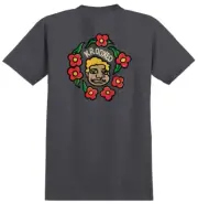 Krooked Skateboards MG Mark Gonzales Sweatpants Flowers Charcoal Gray T-Shirt