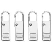 Zipper Pull Replacement, 4 Pcs Zipper Handle Mend Fixer Repair, Silver Tone
