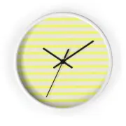 Yellow Striped Wall Clock