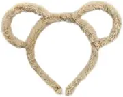 KUFptva Women Mouse Bear Ears Headband Winter Thick Plush Hair Hoop Round Ear Hairband Makeup Bandana Hair Accessories