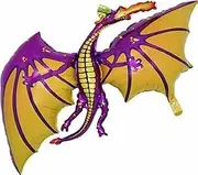 90cm Purple Dragon Shaped Foil Balloon - Air or Helium