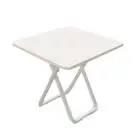 80cm White Square Table with White Legs Modern Minimalist Design Home Decor
