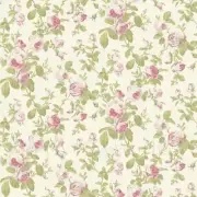 Dolls House Miniature Pink Vintage Trailing Rose Wallpaper