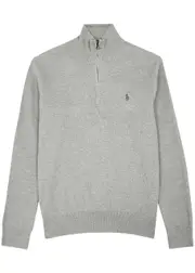 Polo Ralph Lauren Half-zip Piqué Cotton Jumper - Grey - M M