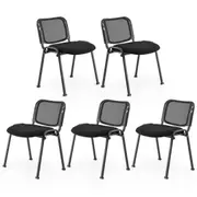 Giantex 5PCS Office Chairs Stackable Meeting Room Chairs Reception Guest Chair Black