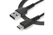 1m StarTech Heavy Duty USB A to USB C 2.0 Charging Cable Black