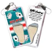 Biloxi, MS FootWhere® Souvenir Zipper-Pull. Made in USA