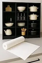 ZNZ Drawer Liners Non Adhesive Antislip – Shelf Liner for Kitchen Cabinet | Pantry Shelves Cupboard Fridge Mats | Multipurpose Plastic Washable Liners Easy Cut Clean | White Reusable 30cm x 200cm
