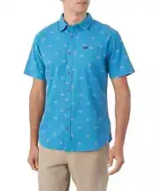 O'NEILL MENS QUIVER STRETCH DOBBY BUTTON UP SHIRT SIZE MEDIUM NWT $55