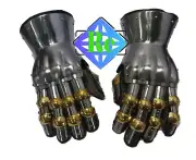 Mild steel Gauntlet, Princely Hourglass Gauntlets , Large mittens ,16G Steel Wit
