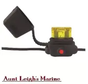 SeaChoice Indicating In-Line ATC Fuse Holder with Cap LED Indicator ID Lights Up