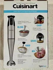 Cuisinart Smart Stick Hand Blender with Whisk & Chopper Grinder Attachment NOB