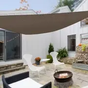 Sun Shade Sail Triangle Heavy Duty Canopy UV Block Sun Shade 12'x12'x12' Brown
