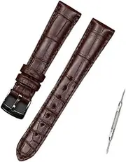 [AMGHCGTEEW] Accessories Leather Suitable Fit For Zenith ELITE Watch Strap 17mm Purple Black for