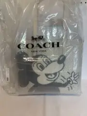 Coach RETIRED Disney Mickey Mouse X Keith Haring Highline Tote C0895 Chalk NWT