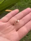 Heart 14k Solid Gold Belly Button Ring Navel Clicker Piercing Jewely Diamonds