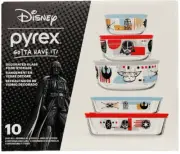 Pyrex Star Wars 10 Piece Glass Food Storage Set Bowls : FREE SHIPPING