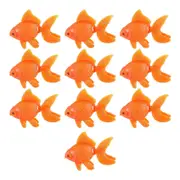 Aquarium Orange Plastic Goldfish Ornament Aquarium Decoration 10 pcs