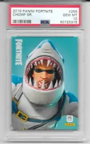 2019 Panini Fortnite Series 1 USA Release Chomp Sr PSA 10 #255 Epic Legendary