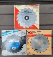 Lot of 3 Chisel Tooth Combo Saw Blades 7-7 1/4" & 6 1/2"--2 Vermont American