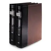 Bellagio-Italia CD/DVD Storage Binder - Brown - Leather - 2 Pack