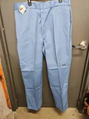 Mens Dickies Double Knee Work Pant Light Blue Sz 40x34 Multi-use Pocket