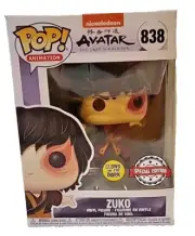 RARE Zuko GLOW SE 838 Avatar Funko Pop Vinyl New in Mint Box + PROTECTOR