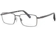 Chopard VCHF28 Mens Rectangle Designer EyeGlasses Frame Gunmetal Grey Black 53mm