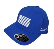 Black Clover Live Lucky "Clover Nation 13" Snapback Golf Hat, Royal Blue/ White