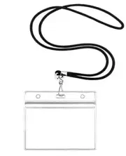 2 Pack Card Holder Zip Lock w/ Lanyards Record ID Airline Cruise Waterproof