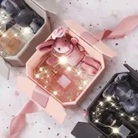 在飛比找momo購物網優惠-【GIFTME5】方形精緻緞帶禮盒(禮物盒 驚喜禮物盒 生日